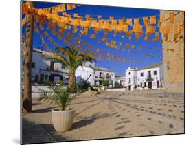 Town Square with Streamers in Regional Colours, Altea, Alicante, Valencia, Spain, Europe-Ruth Tomlinson-Mounted Photographic Print