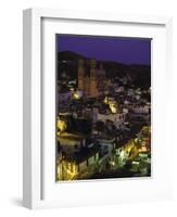 Town & Templo Santa Prisca, Taxco, Mexico-Walter Bibikow-Framed Photographic Print