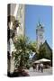 Town Tower on the Theresienplatz Square in Straubing, Lower Bavaria, Bavaria, Germany-null-Stretched Canvas
