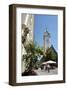 Town Tower on the Theresienplatz Square in Straubing, Lower Bavaria, Bavaria, Germany-null-Framed Art Print