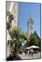 Town Tower on the Theresienplatz Square in Straubing, Lower Bavaria, Bavaria, Germany-null-Mounted Art Print