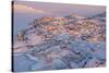 Town Uummannaq during winter in northern West Greenland beyond the Arctic Circle.-Martin Zwick-Stretched Canvas