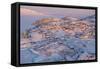 Town Uummannaq during winter in northern West Greenland beyond the Arctic Circle.-Martin Zwick-Framed Stretched Canvas