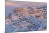 Town Uummannaq during winter in northern West Greenland beyond the Arctic Circle.-Martin Zwick-Mounted Photographic Print