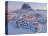 Town Uummannaq during winter in northern West Greenland beyond the Arctic Circle.-Martin Zwick-Stretched Canvas