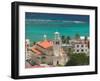 Town View and Church on Marie-Galante Island, Guadaloupe, Caribbean-Walter Bibikow-Framed Photographic Print