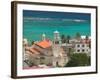 Town View and Church on Marie-Galante Island, Guadaloupe, Caribbean-Walter Bibikow-Framed Photographic Print