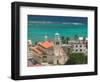 Town View and Church on Marie-Galante Island, Guadaloupe, Caribbean-Walter Bibikow-Framed Photographic Print