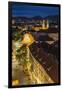 Town View and Rooftops at Dusk, Graz, Austria-Peter Adams-Framed Photographic Print