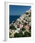 Town View from Amalfi Coast Road, Positano, Amalfi, Campania, Italy-Walter Bibikow-Framed Premium Photographic Print