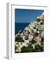 Town View from Amalfi Coast Road, Positano, Amalfi, Campania, Italy-Walter Bibikow-Framed Photographic Print