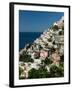 Town View from Amalfi Coast Road, Positano, Amalfi, Campania, Italy-Walter Bibikow-Framed Photographic Print