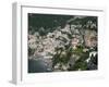 Town View from Amalfi Coast Road, Positano, Amalfi, Campania, Italy-Walter Bibikow-Framed Photographic Print