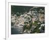 Town View from Amalfi Coast Road, Positano, Amalfi, Campania, Italy-Walter Bibikow-Framed Photographic Print