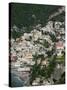 Town View from Amalfi Coast Road, Positano, Amalfi, Campania, Italy-Walter Bibikow-Stretched Canvas