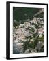 Town View from Amalfi Coast Road, Positano, Amalfi, Campania, Italy-Walter Bibikow-Framed Photographic Print