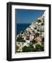 Town View from Amalfi Coast Road, Positano, Amalfi, Campania, Italy-Walter Bibikow-Framed Photographic Print