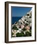 Town View from Amalfi Coast Road, Positano, Amalfi, Campania, Italy-Walter Bibikow-Framed Premium Photographic Print