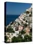 Town View from Amalfi Coast Road, Positano, Amalfi, Campania, Italy-Walter Bibikow-Stretched Canvas