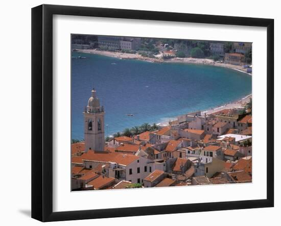 Town View from Castelo, Riviera Di Ponente, Noli, Liguria, Portofino, Italy-Walter Bibikow-Framed Photographic Print