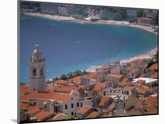 Town View from Castelo, Riviera Di Ponente, Noli, Liguria, Portofino, Italy-Walter Bibikow-Mounted Photographic Print