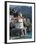 Town View from Coast Road, Amalfi, Campania, Italy-Walter Bibikow-Framed Premium Photographic Print