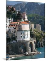 Town View from Coast Road, Amalfi, Campania, Italy-Walter Bibikow-Mounted Premium Photographic Print