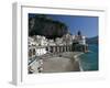 Town View from Coast Road, Amalfi, Campania, Italy-Walter Bibikow-Framed Premium Photographic Print