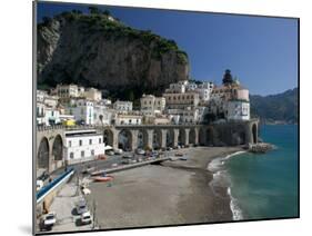 Town View from Coast Road, Amalfi, Campania, Italy-Walter Bibikow-Mounted Photographic Print