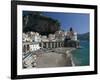 Town View from Coast Road, Amalfi, Campania, Italy-Walter Bibikow-Framed Photographic Print