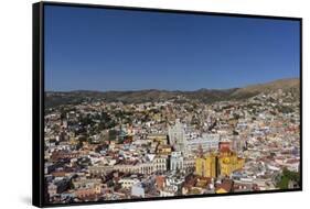 Town view from funicular, Guanajuato, UNESCO World Heritage Site, Mexico, North America-Peter Groenendijk-Framed Stretched Canvas