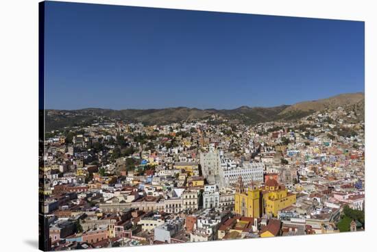 Town view from funicular, Guanajuato, UNESCO World Heritage Site, Mexico, North America-Peter Groenendijk-Stretched Canvas