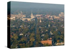 Town View from Grandad Bluff, La Crosse, Wisconsin-Walter Bibikow-Stretched Canvas