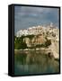 Town View from Punta San Francesco, Vieste, Promontorio del Gargano, Puglia, Italy-Walter Bibikow-Framed Stretched Canvas