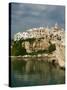 Town View from Punta San Francesco, Vieste, Promontorio del Gargano, Puglia, Italy-Walter Bibikow-Stretched Canvas