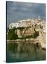 Town View from Punta San Francesco, Vieste, Promontorio del Gargano, Puglia, Italy-Walter Bibikow-Stretched Canvas