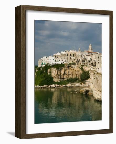 Town View from Punta San Francesco, Vieste, Promontorio del Gargano, Puglia, Italy-Walter Bibikow-Framed Photographic Print