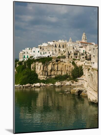 Town View from Punta San Francesco, Vieste, Promontorio del Gargano, Puglia, Italy-Walter Bibikow-Mounted Photographic Print