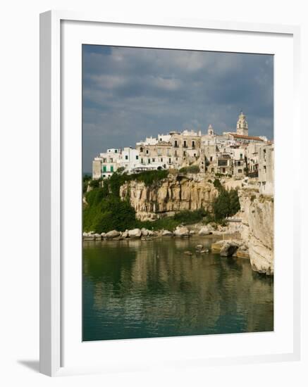 Town View from Punta San Francesco, Vieste, Promontorio del Gargano, Puglia, Italy-Walter Bibikow-Framed Photographic Print