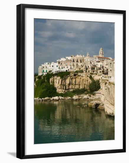 Town View from Punta San Francesco, Vieste, Promontorio del Gargano, Puglia, Italy-Walter Bibikow-Framed Photographic Print