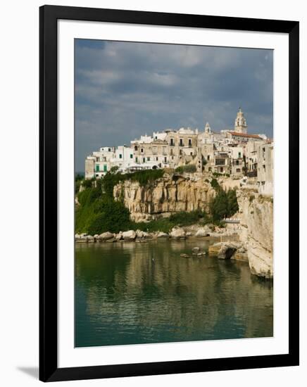 Town View from Punta San Francesco, Vieste, Promontorio del Gargano, Puglia, Italy-Walter Bibikow-Framed Photographic Print