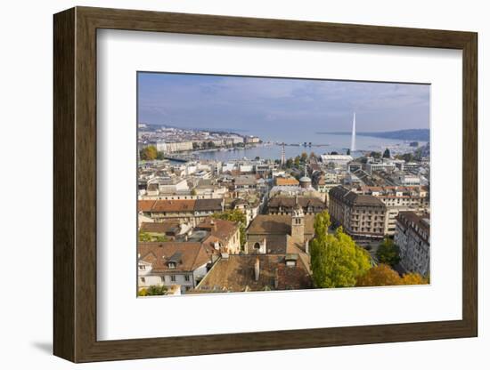 Town view from St. Peter's Cathedral, Geneva, Switzerland, Europe-John Guidi-Framed Photographic Print