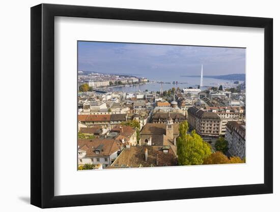 Town view from St. Peter's Cathedral, Geneva, Switzerland, Europe-John Guidi-Framed Photographic Print