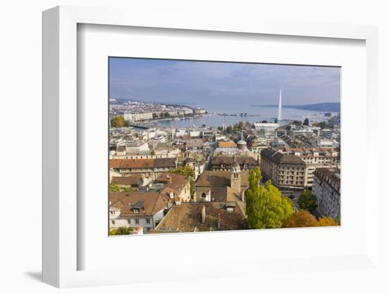 Town view from St. Peter's Cathedral, Geneva, Switzerland, Europe-John Guidi-Framed Photographic Print