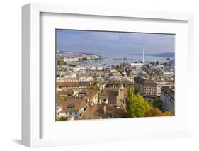 Town view from St. Peter's Cathedral, Geneva, Switzerland, Europe-John Guidi-Framed Photographic Print