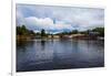 Town view, Gustavsfors, on Lelång Lake, Dalsland, Sweden-Andrea Lang-Framed Photographic Print