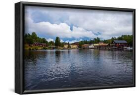 Town view, Gustavsfors, on Lelång Lake, Dalsland, Sweden-Andrea Lang-Framed Photographic Print