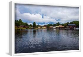 Town view, Gustavsfors, on Lelång Lake, Dalsland, Sweden-Andrea Lang-Framed Photographic Print