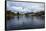 Town view, Gustavsfors, on Lelång Lake, Dalsland, Sweden-Andrea Lang-Framed Stretched Canvas