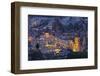 Town View of Gšreme at Night, Cappadocia, Anatolia, Turkey-Rainer Mirau-Framed Photographic Print